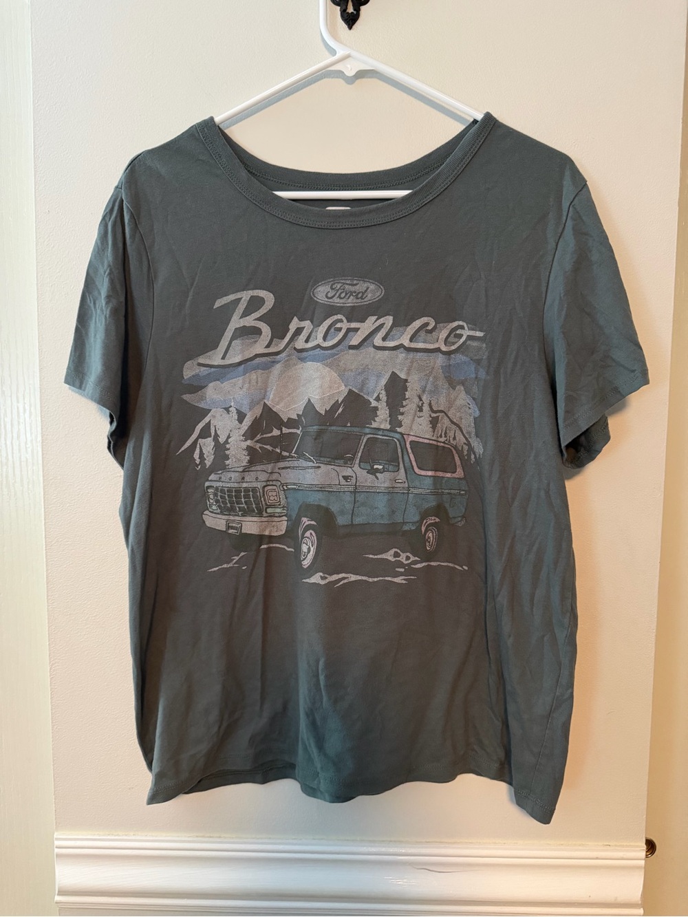 Ford Short-Sleeve Tee in Charcoal with Blue Truck Graphic